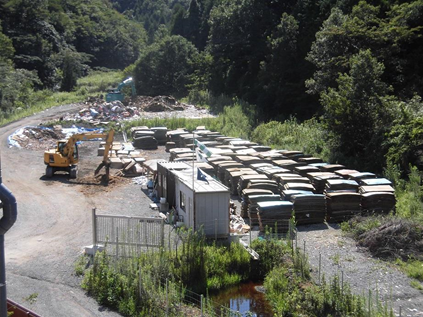 環境センターの災害廃棄物保管用地全景