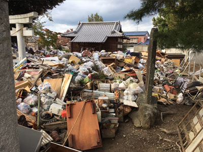 令和元年東日本台風における災害廃棄物処理とその後の取組について_図5_勝手仮置場（佐野市）